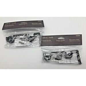 Allen + Roth Double Bracket Oil Rubbed Bronze Finish Set of 2 #2220264 NEW
